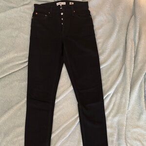 Re/Done black stovepipe jeans